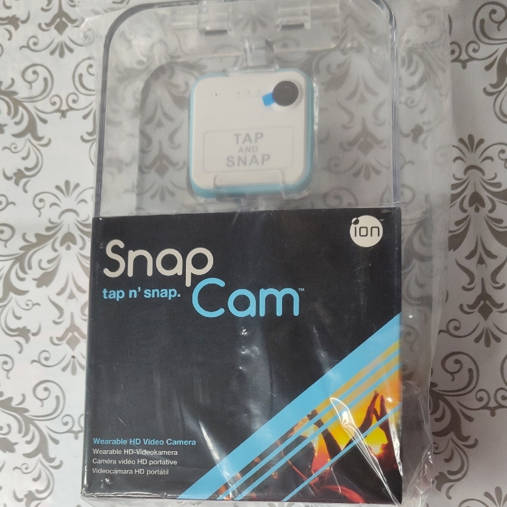 Ion SnapCam Wearable HD Video Camera - White and Blue